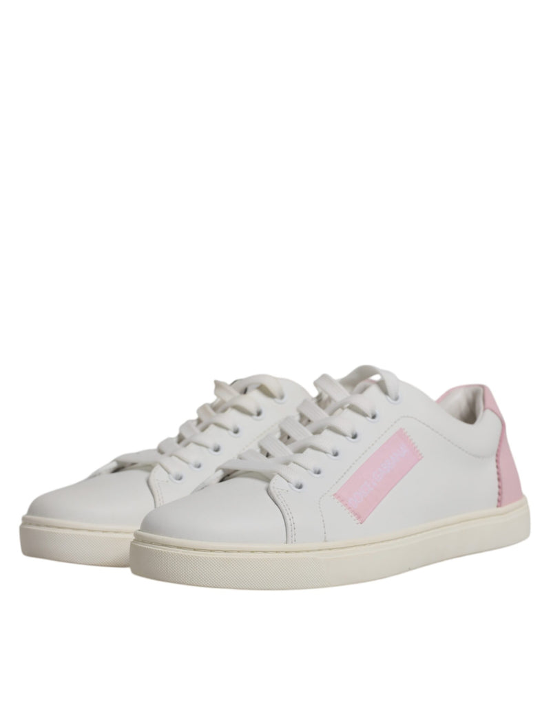 Dolce & Gabbana White Classic Calf Leather Sneakers