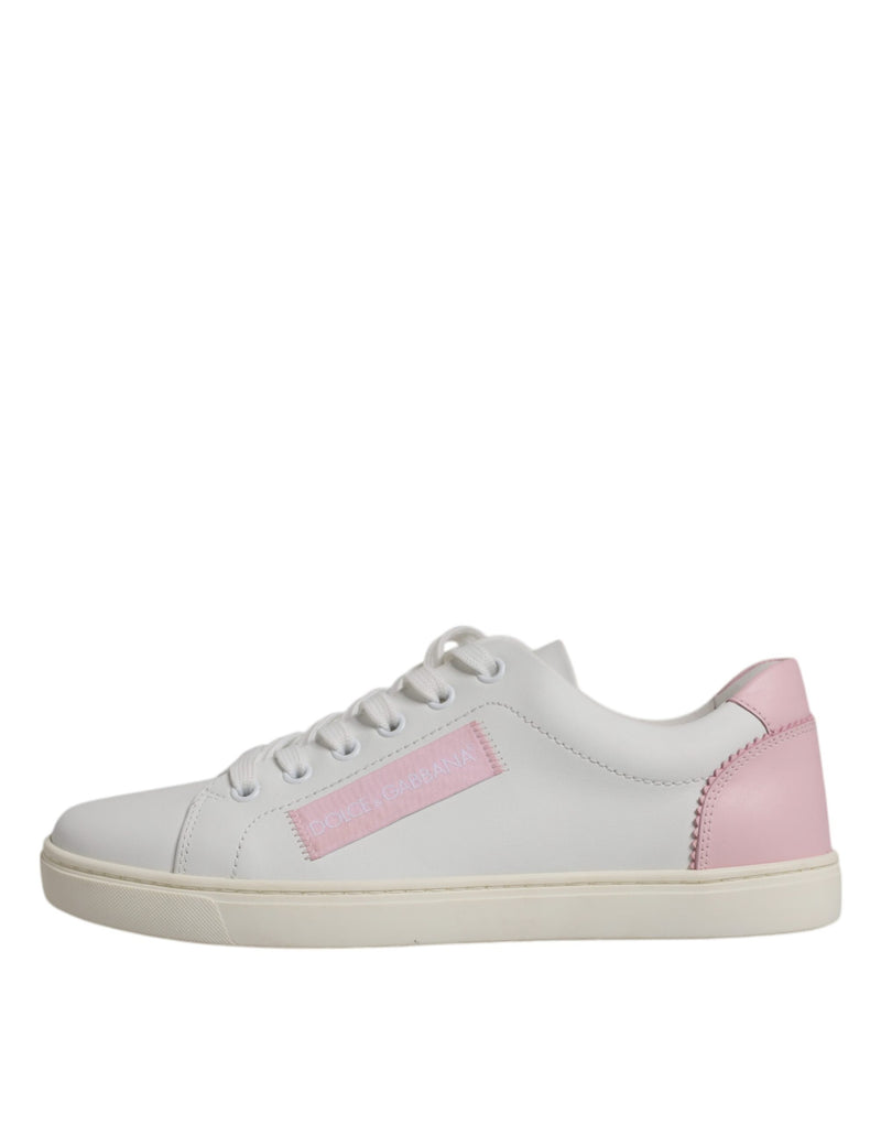 Dolce & Gabbana White Classic Calf Leather Sneakers