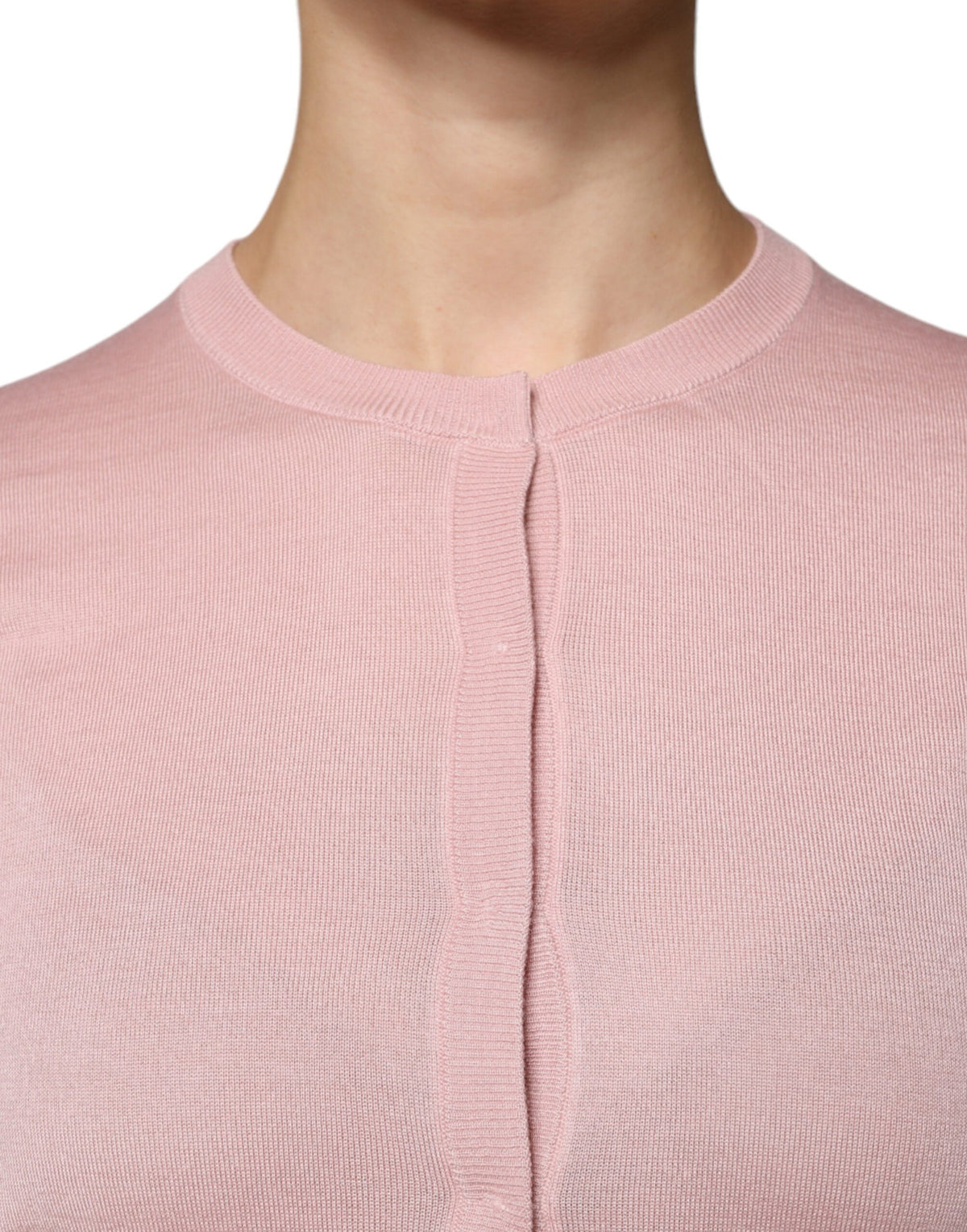 Dolce & Gabbana Cardigan en Laine Rose avec Boutons