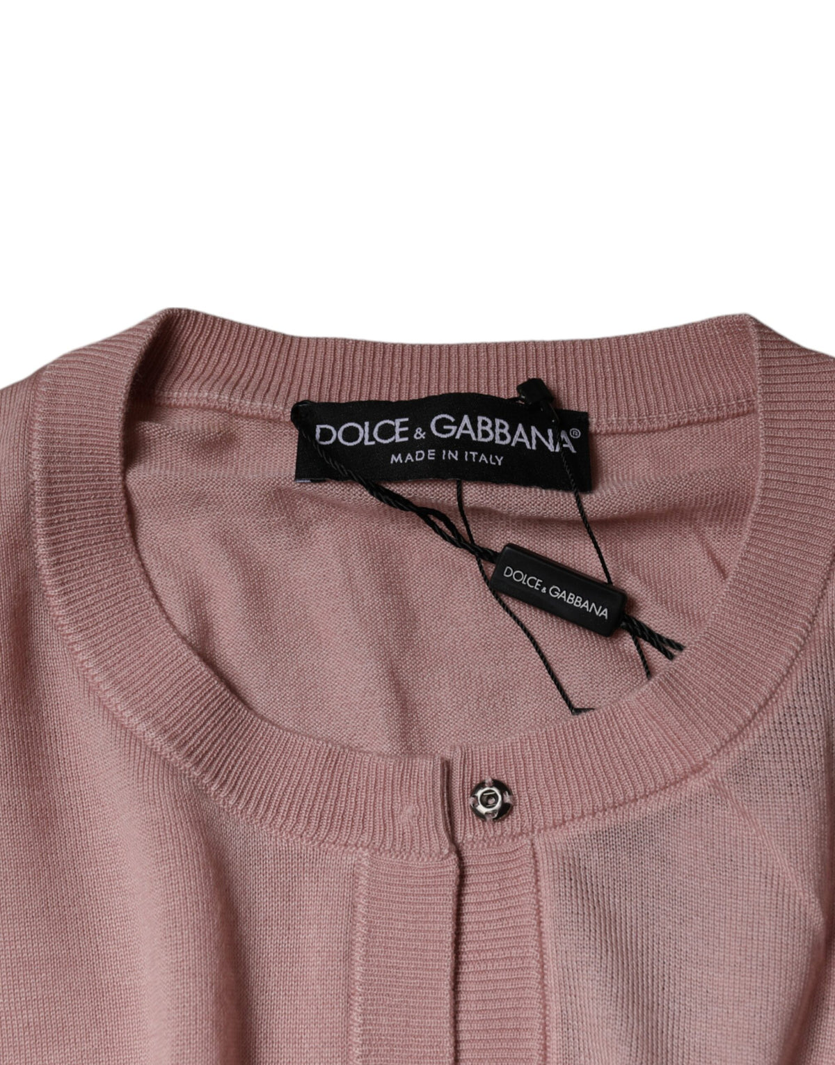 Dolce & Gabbana Cardigan en Laine Rose avec Boutons