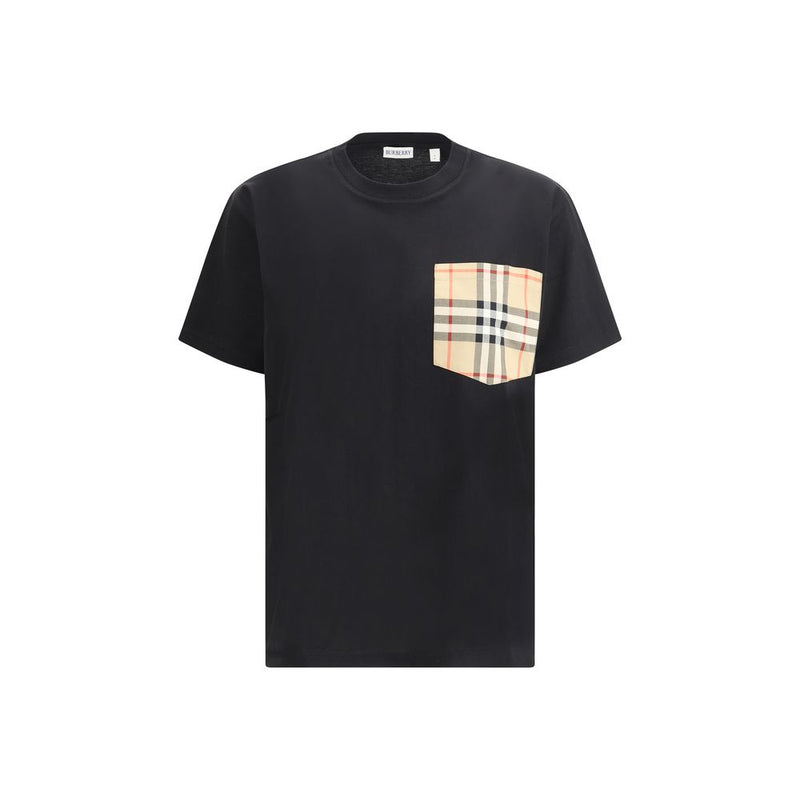 T-shirt Oversized Burberry Archive Check Pocket en Coton