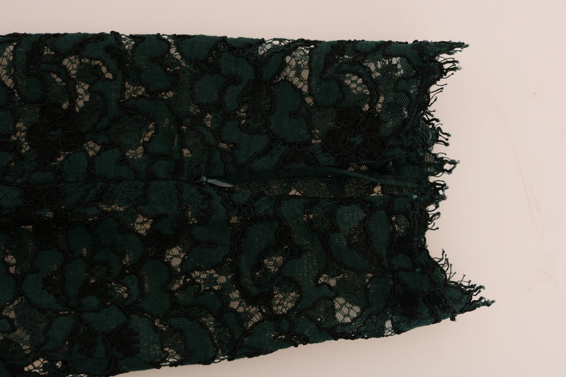 Leggings en dentelle florale verte Dolce &amp; Gabbana