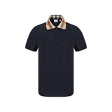 Polo en coton bleu de Burberry