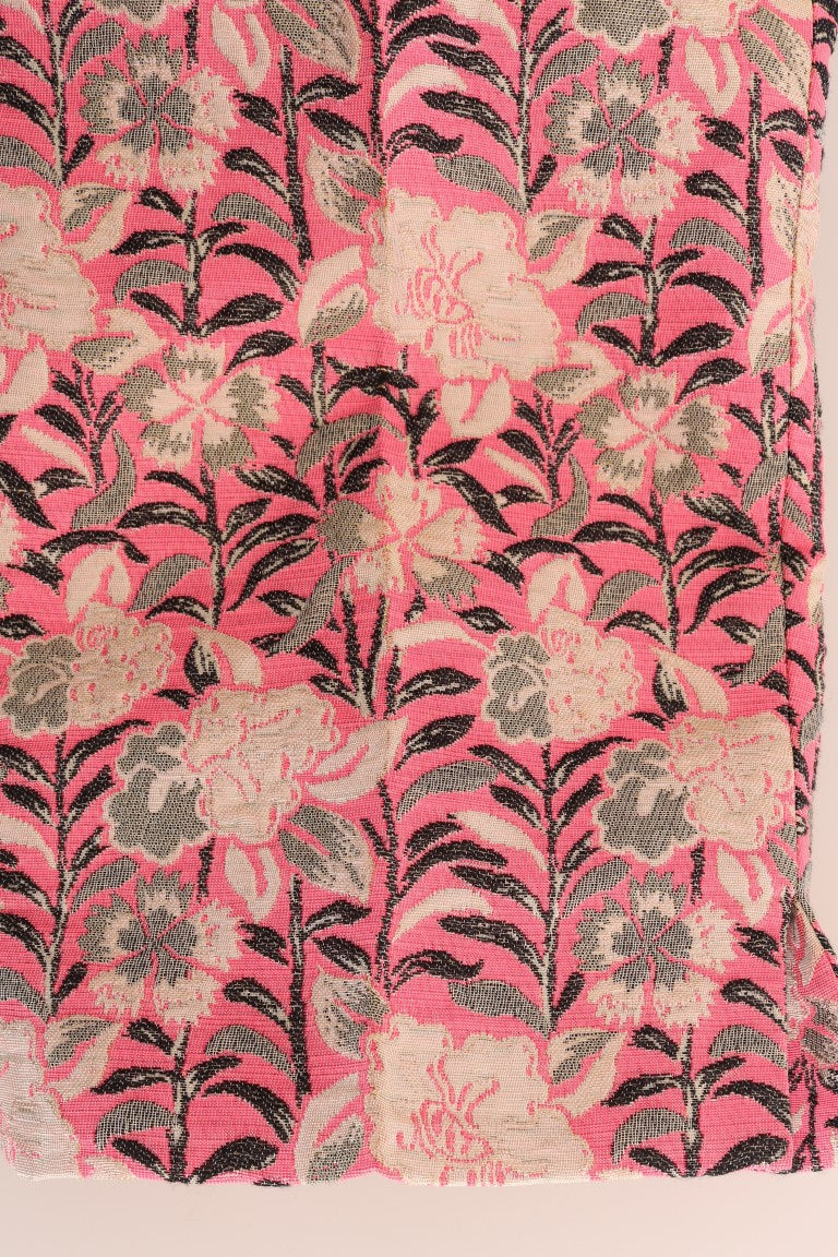 Pantalon Capri Dolce &amp; Gabbana en brocart floral rose