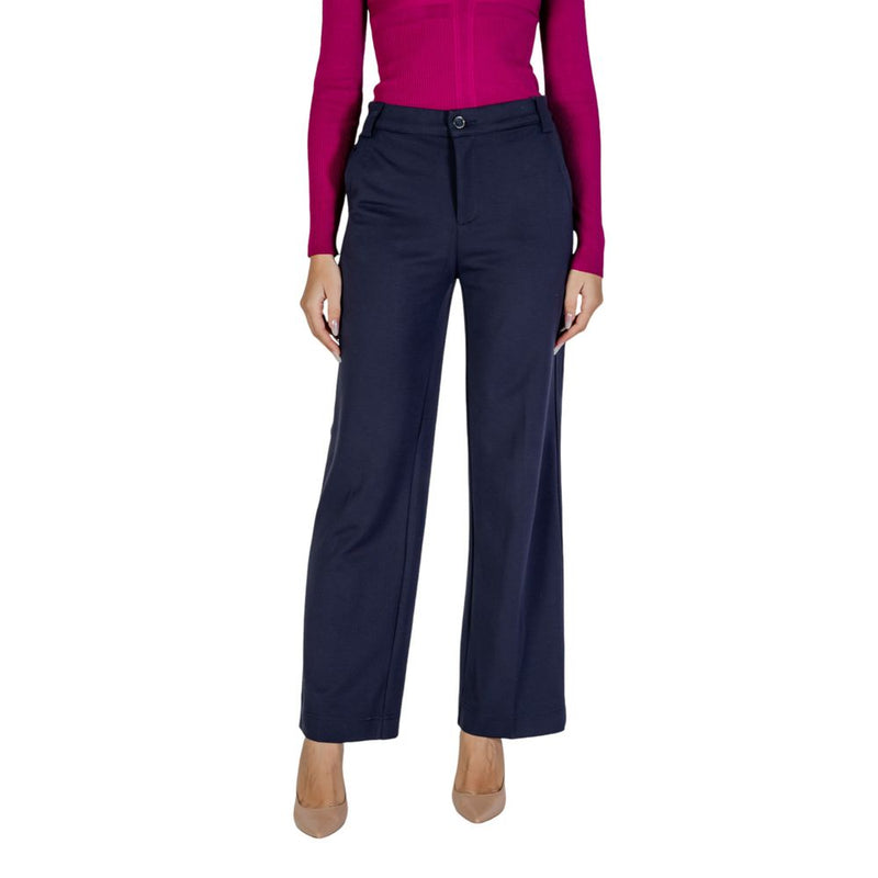 Street One Blue Viscose Pant - Elegant Women's Trousers