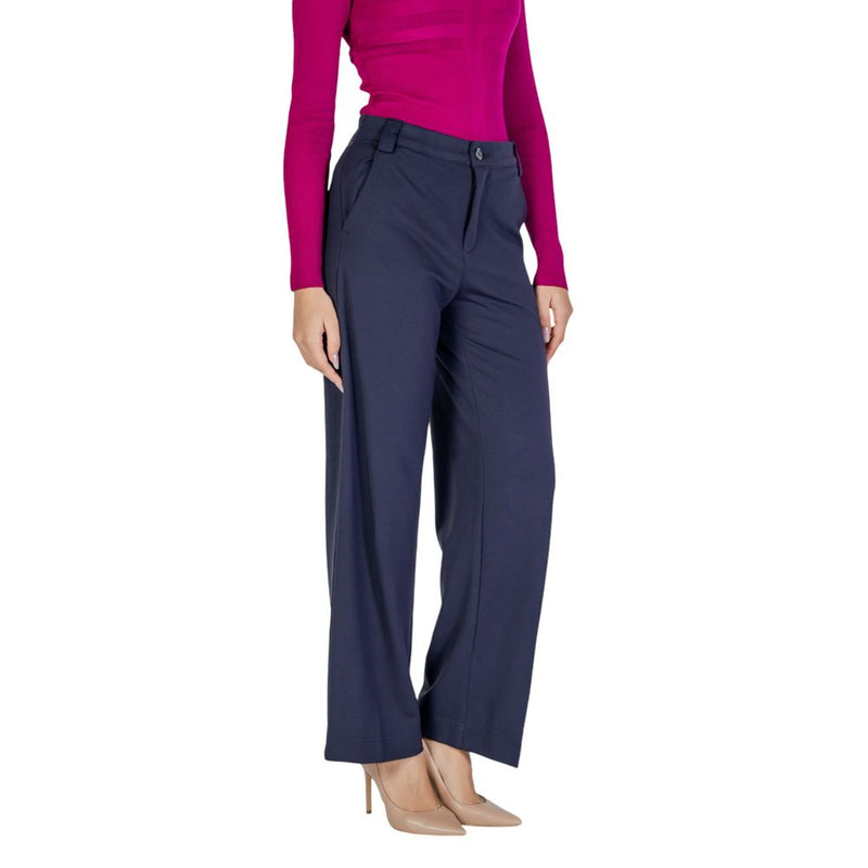Street One Blue Viscose Pant - Elegant Women's Trousers