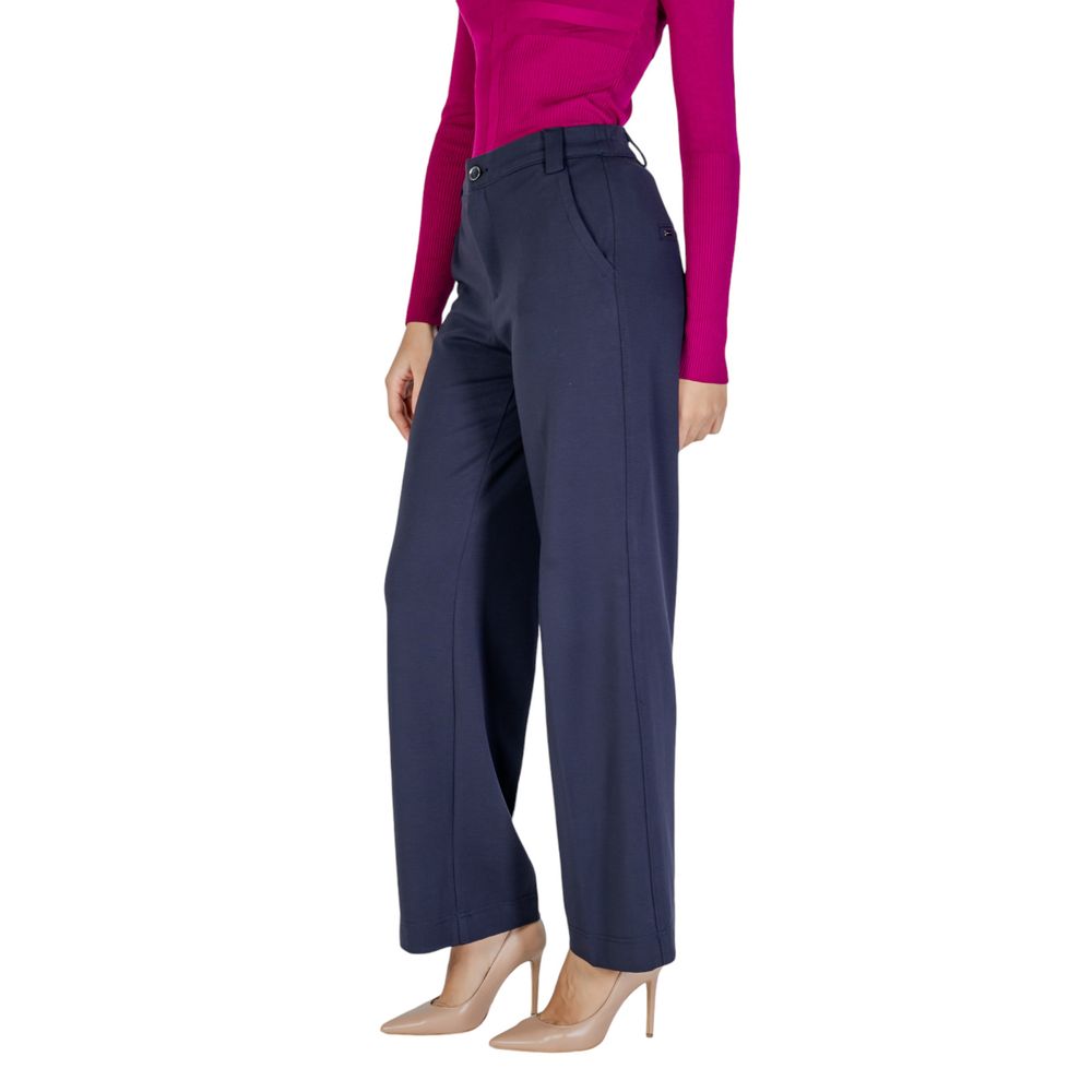 Blauwe viscose broek van Street One