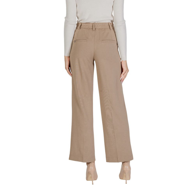 Street One Beige Viscose Pant - Elegant Cigarette Trousers