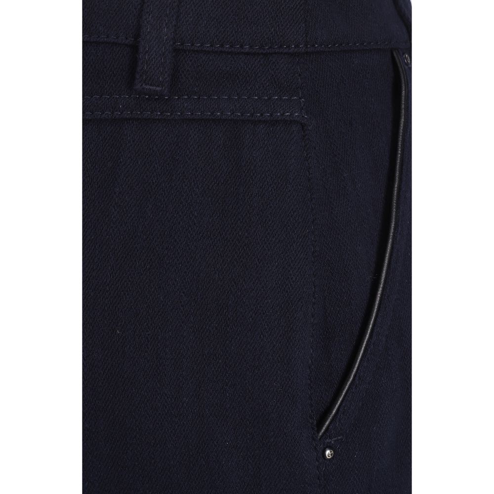 Giorgio Armani Blue Cotton Midi Skirt - Élégant et Polyvalent
