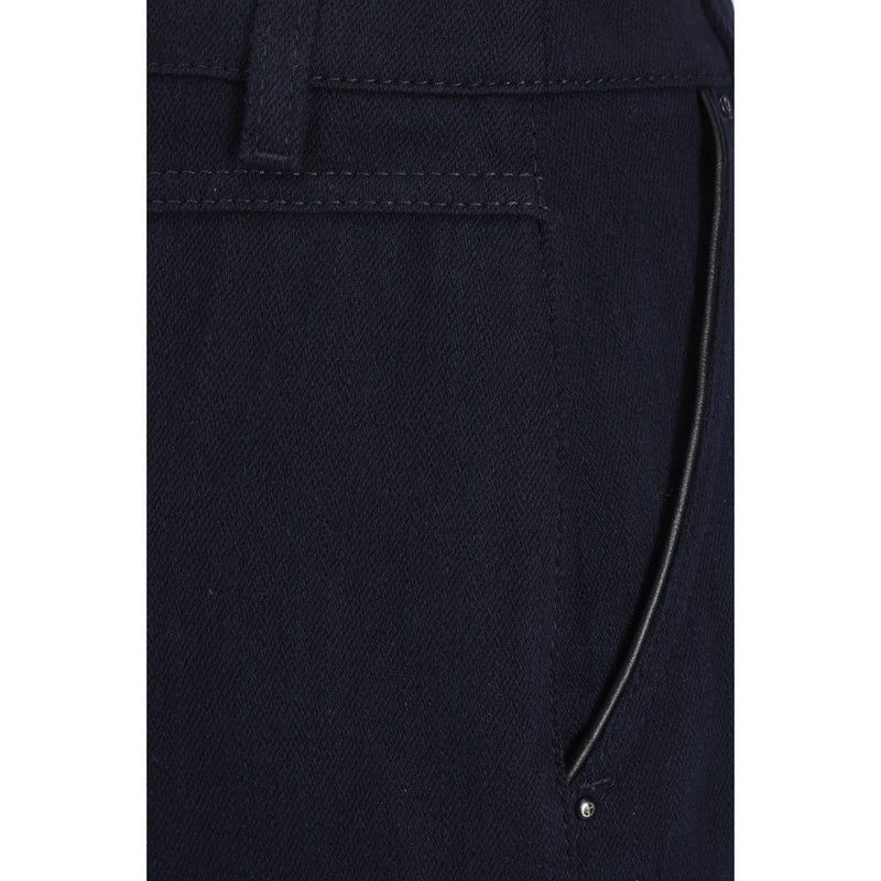 Giorgio Armani Blue Cotton Midi Skirt - Elegant & Versatile
