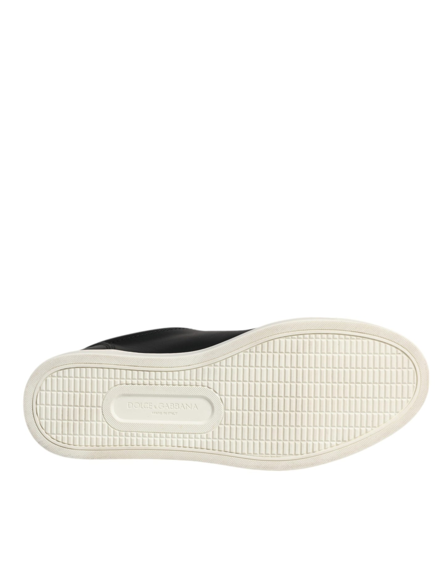 Dolce & Gabbana zwarte leren London sneakers met logo