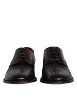 Dolce & Gabbana Derby en Cuir de Veau Noir pour Homme