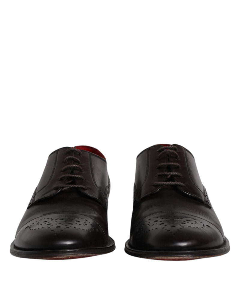 Dolce & Gabbana Derby en Cuir de Veau Noir pour Homme