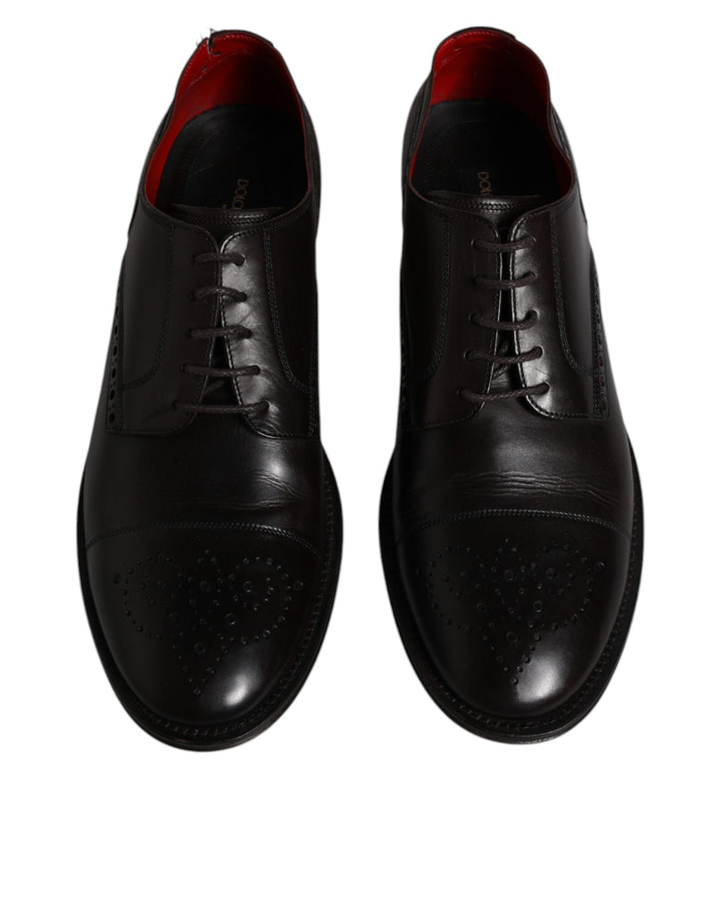 Dolce & Gabbana Derby en Cuir de Veau Noir pour Homme