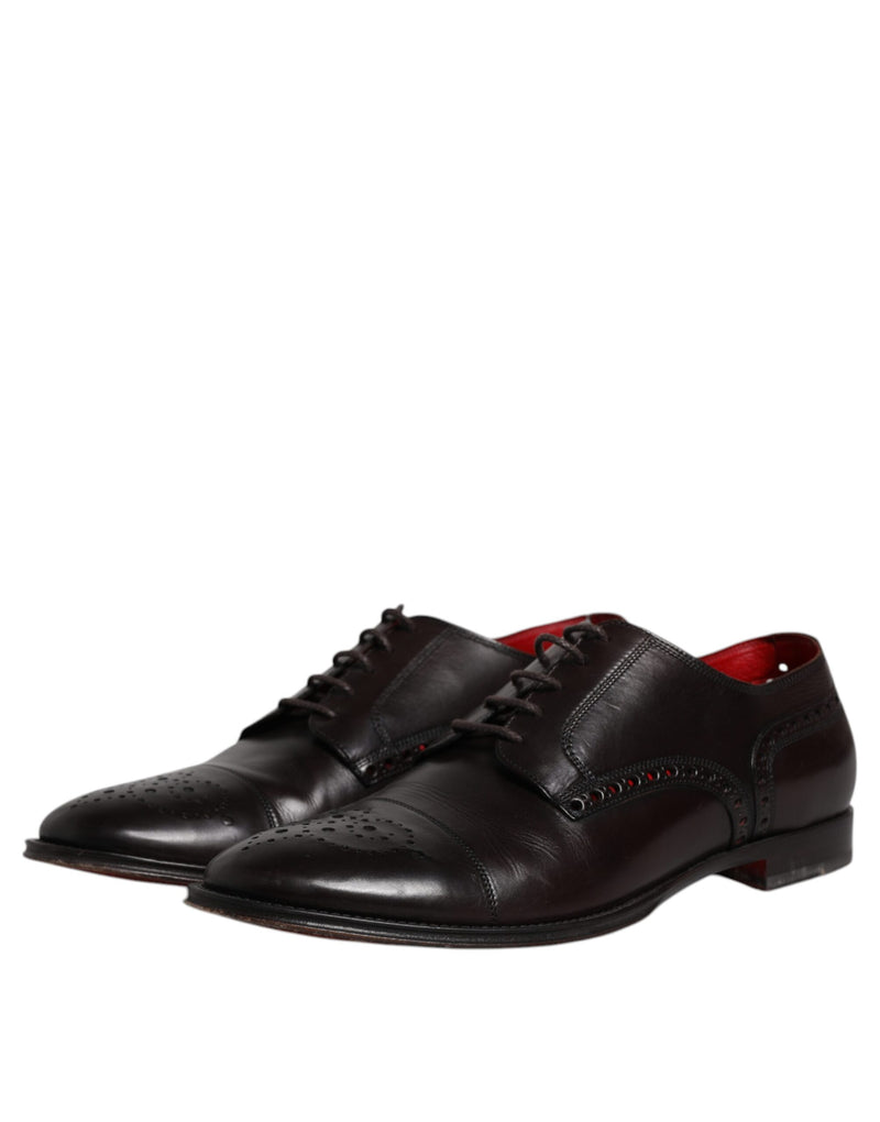 Dolce & Gabbana Derby en Cuir de Veau Noir pour Homme
