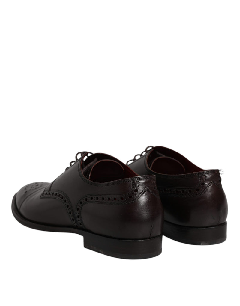 Dolce & Gabbana Derby en Cuir de Veau Noir pour Homme