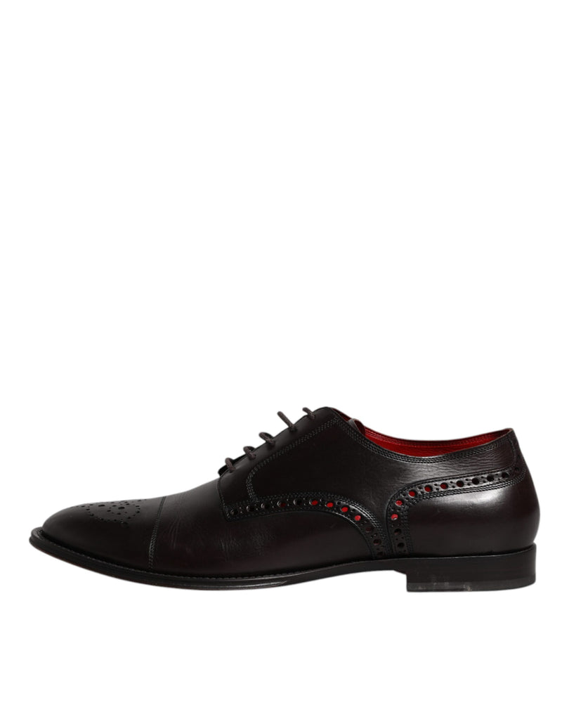 Dolce & Gabbana Derby en Cuir de Veau Noir pour Homme