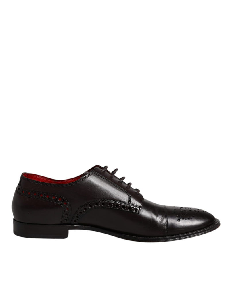 Dolce & Gabbana Derby en Cuir de Veau Noir pour Homme