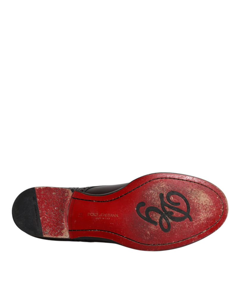 Dolce & Gabbana Derby en Cuir de Veau Noir pour Homme
