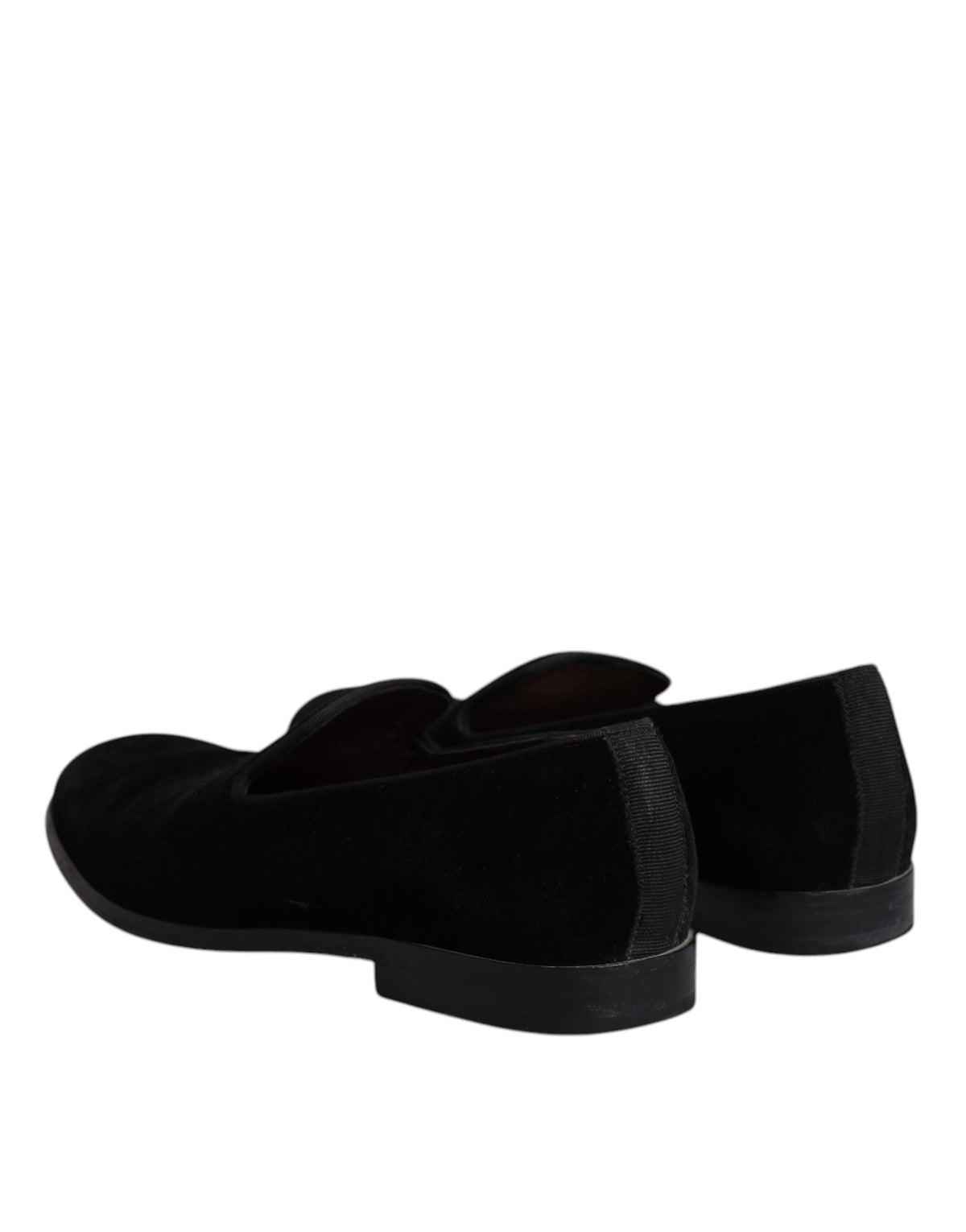 Dolce & Gabbana Black Velvet Loafers - Élégantes Chaussures pour Hommes
