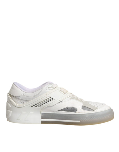 Sneakers Dolce & Gabbana blanches avec logo DG, modèle CUSTOM 2.Zero.