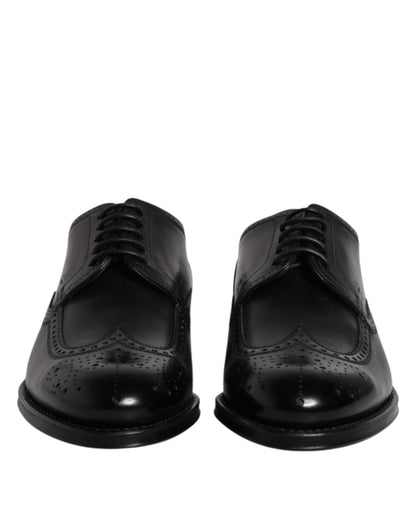 Dolce & Gabbana leren wingtip derby's in het zwart