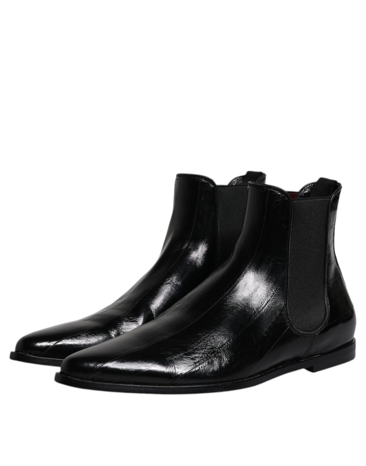 Bottines Chelsea en cuir noir pour homme de Dolce & Gabbana