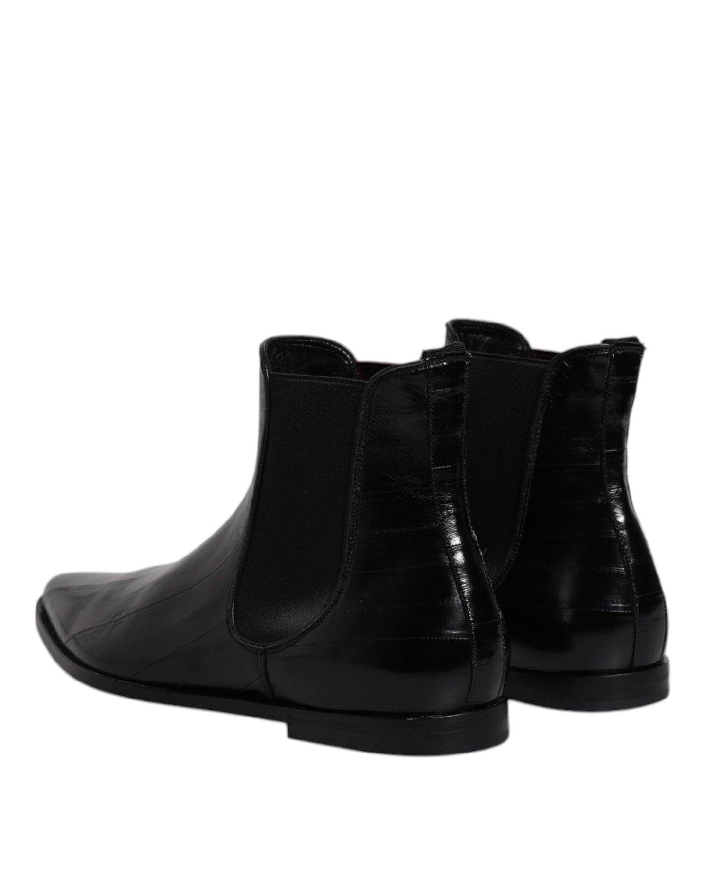 Bottines Chelsea en cuir noir pour homme de Dolce & Gabbana