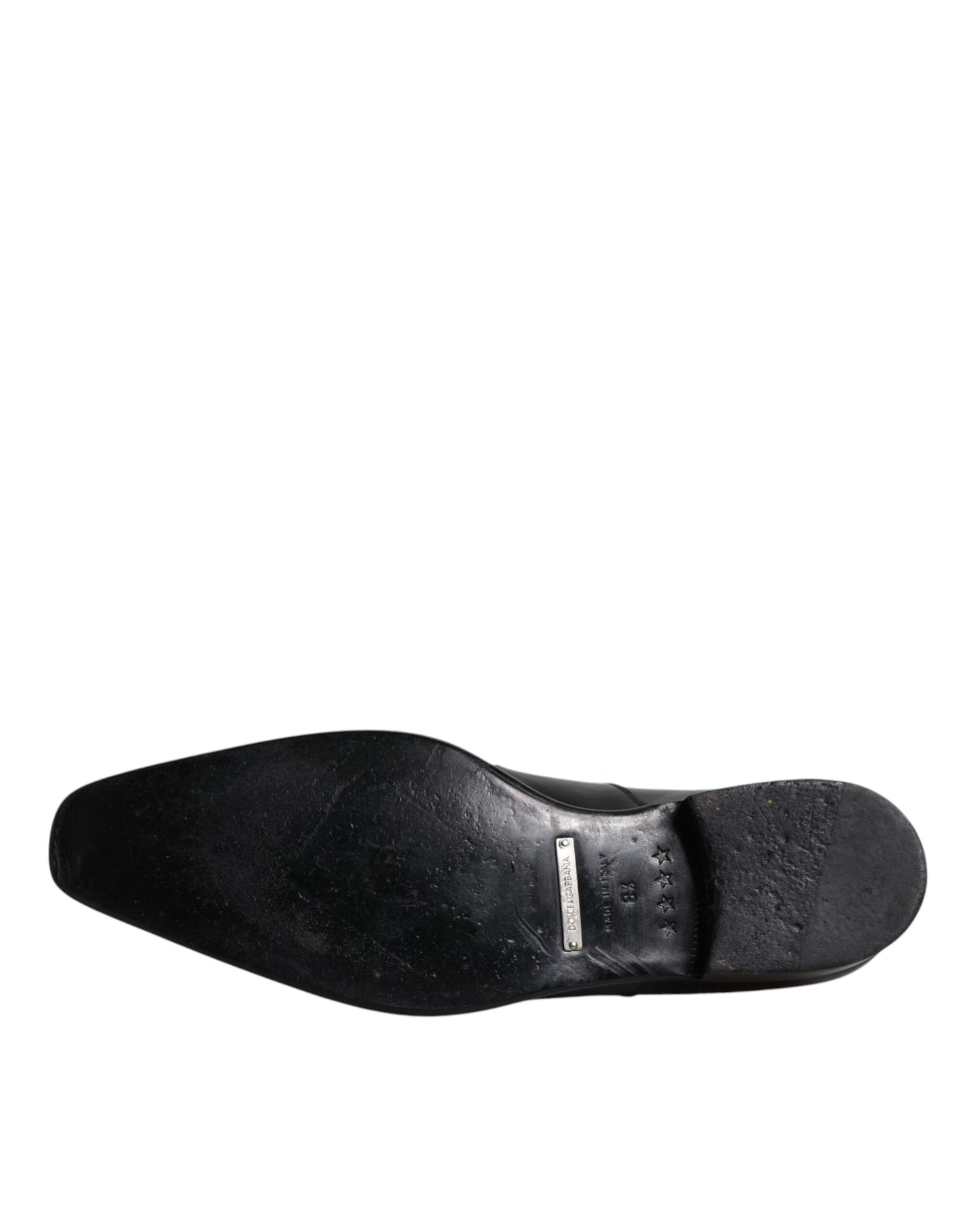 Dolce & Gabbana leren derbieschoenen voor heren in het zwart, formele schoenen.