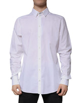Chemise de ville à manches longues MARTINI en coton blanc de Dolce &amp; Gabbana