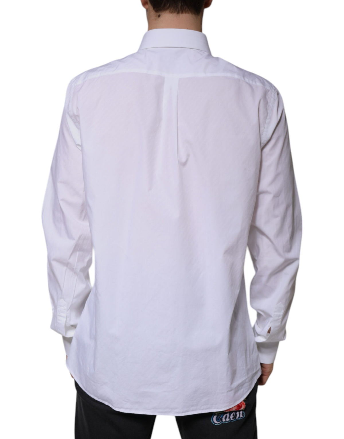 Chemise de ville à manches longues MARTINI en coton blanc de Dolce &amp; Gabbana