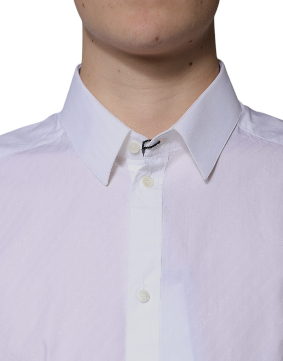 Chemise de ville à manches longues MARTINI en coton blanc de Dolce &amp; Gabbana