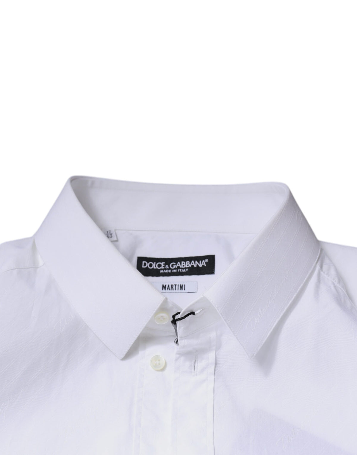 Chemise de ville à manches longues MARTINI en coton blanc de Dolce &amp; Gabbana