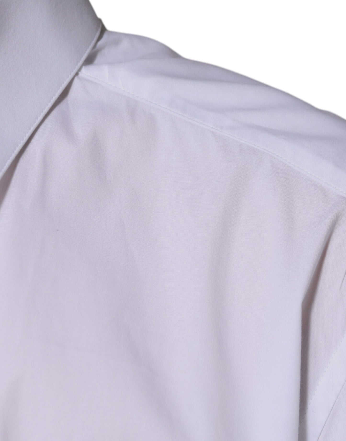 Chemise de cérémonie à manches longues en coton blanc, dorée, Dolce & Gabbana