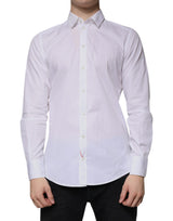 Chemise de cérémonie à manches longues en coton blanc de Dolce &amp; Gabbana