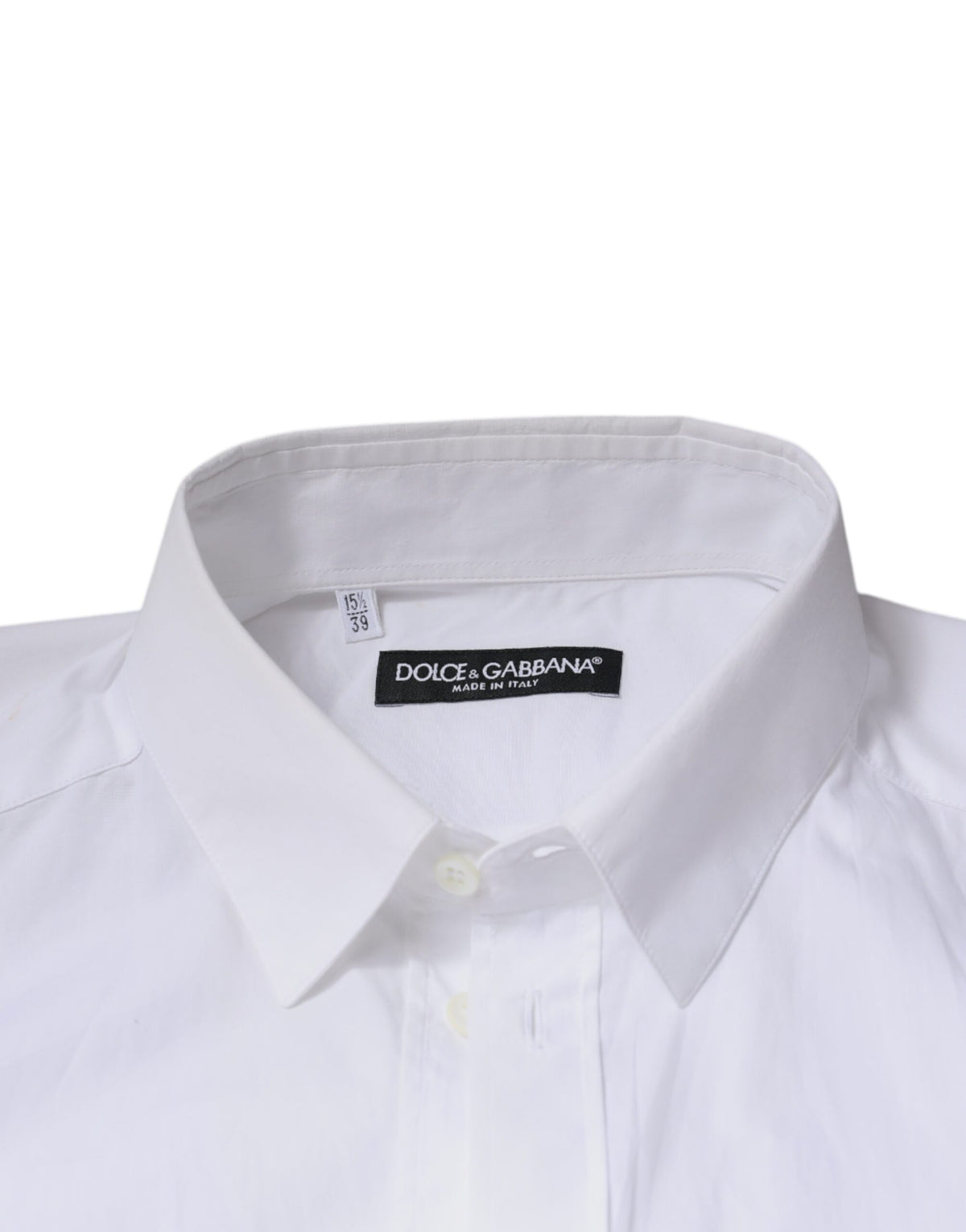 Chemise de cérémonie à manches longues en coton blanc de Dolce &amp; Gabbana