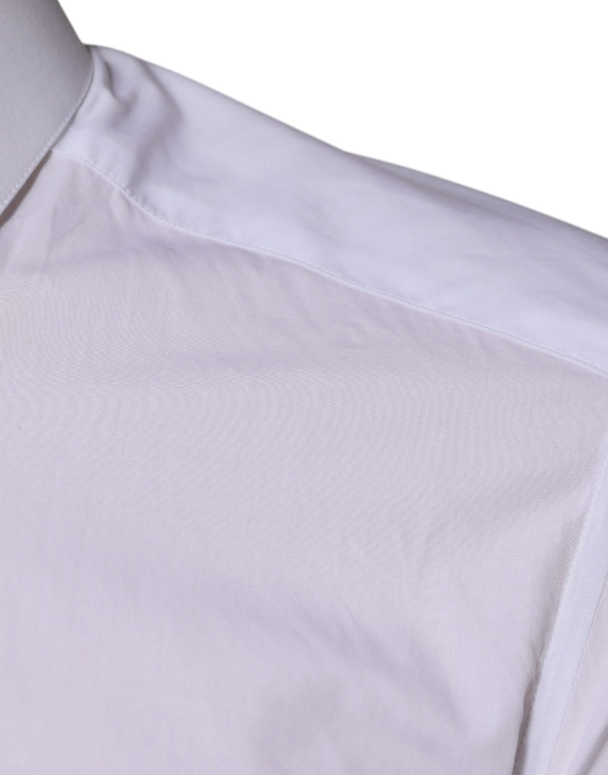 Chemise homme Dolce &amp; Gabbana, manches longues, en coton blanc, robe dorée.
