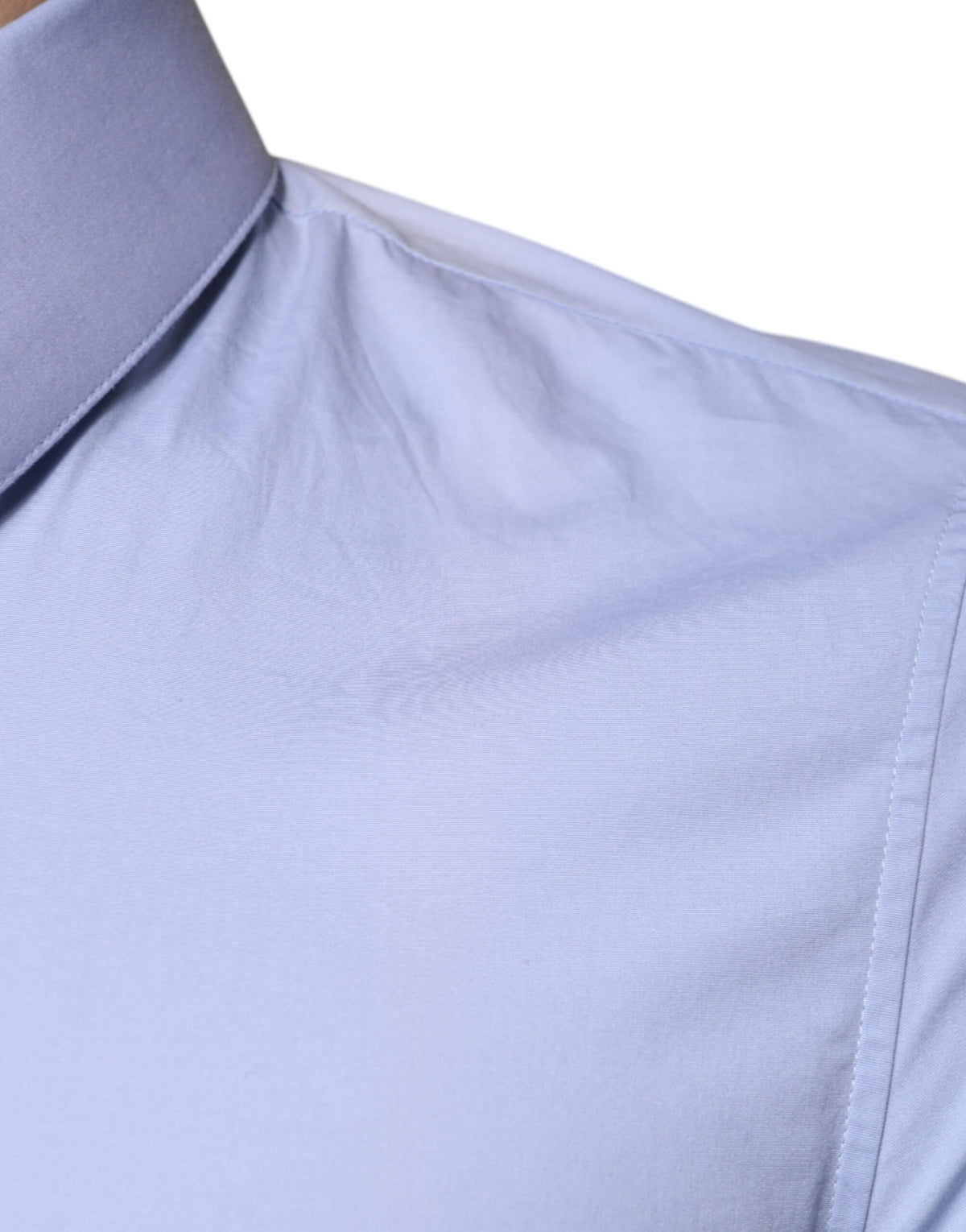Chemise de ville SICILIA en coton bleu clair à coupe ajustée de Dolce &amp; Gabbana