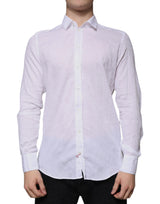Chemise de ville homme blanche en coton, coupe ajustée, Dolce &amp; Gabbana