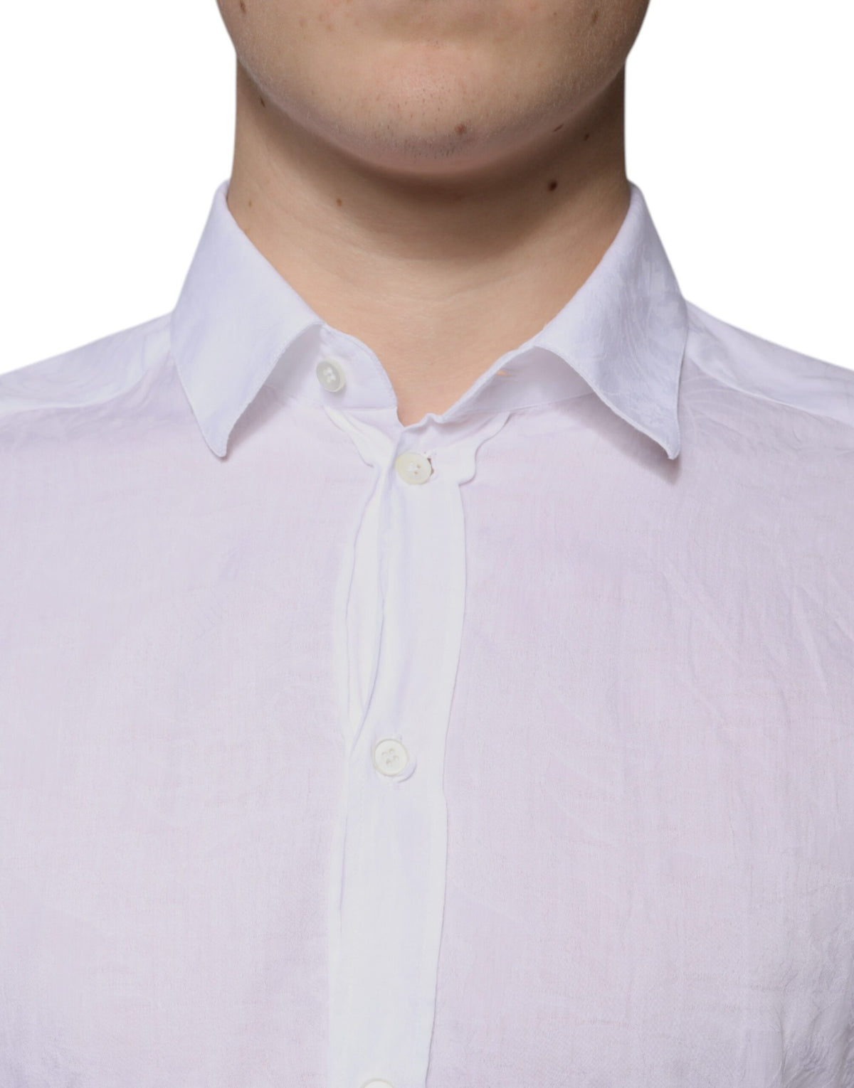 Chemise de ville homme blanche en coton, coupe ajustée, Dolce &amp; Gabbana