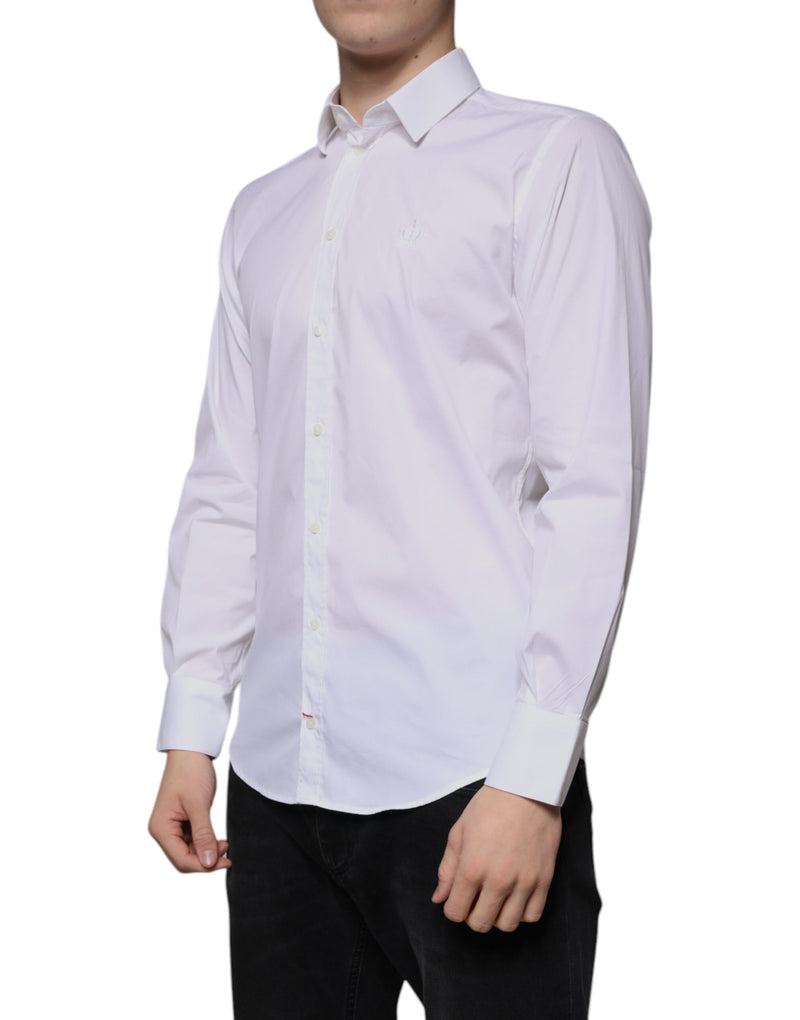 Dolce &amp; Gabbana wit overhemd van gemengd katoen, model MARTINI, voor heren