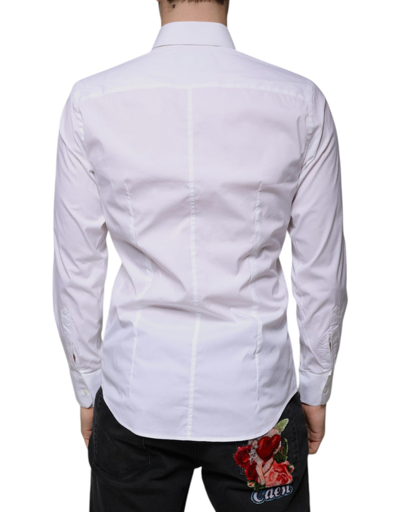 Dolce &amp; Gabbana wit overhemd van gemengd katoen, model MARTINI, voor heren