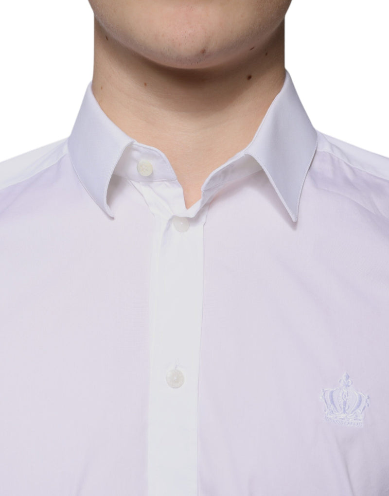 Dolce &amp; Gabbana wit overhemd van gemengd katoen, model MARTINI, voor heren