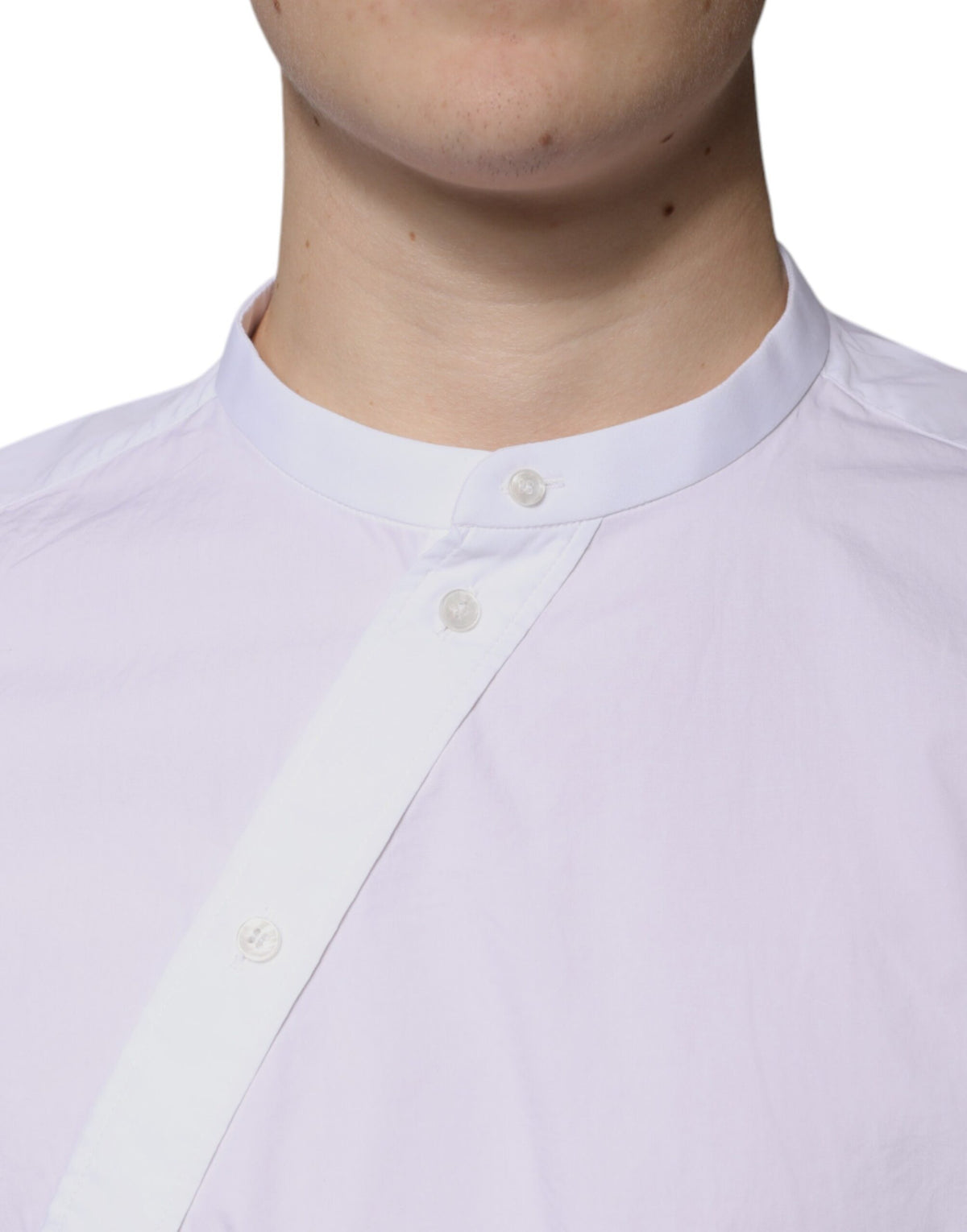 Chemise de ville MARTINI en coton blanc, coupe ajustée, Dolce &amp; Gabbana