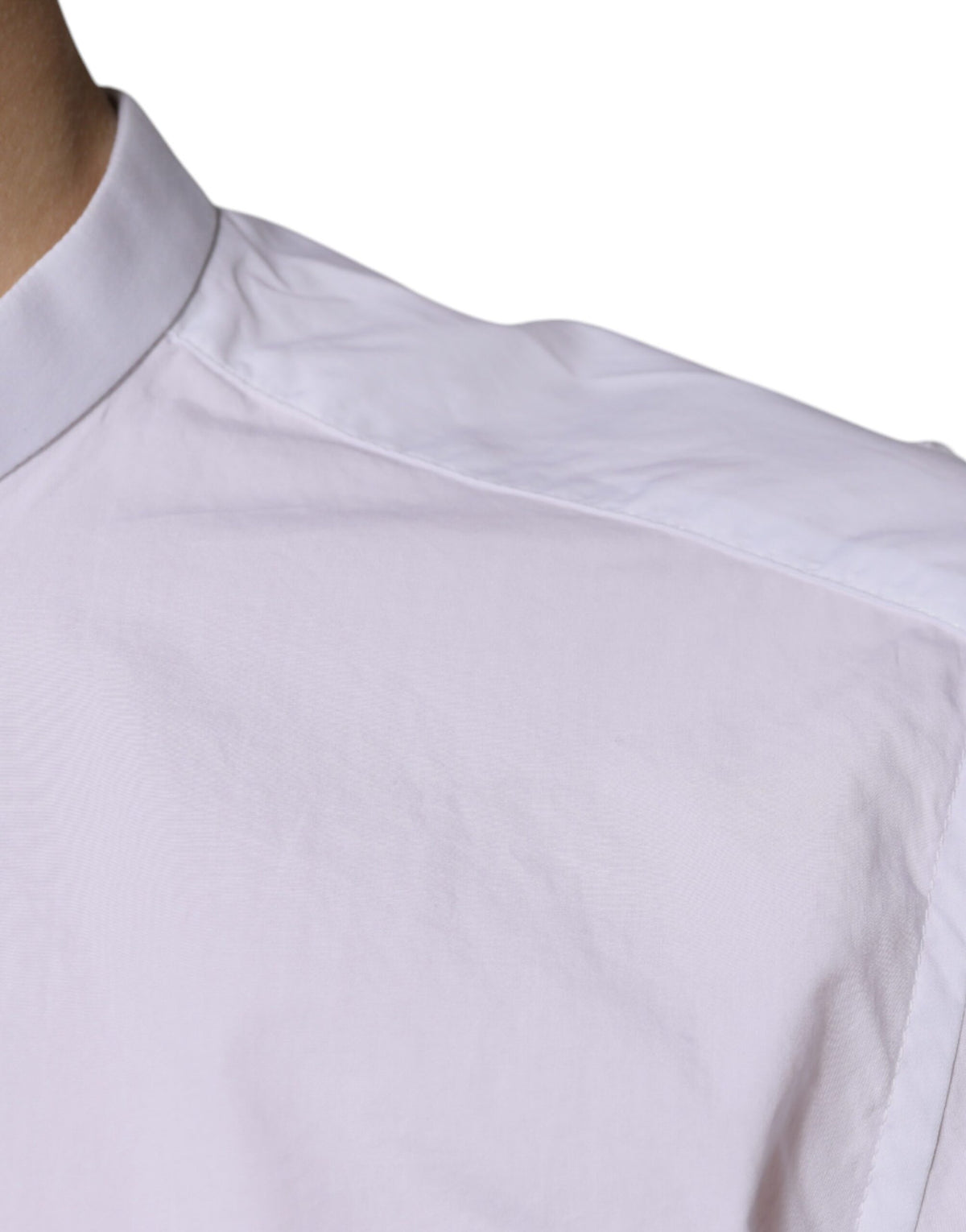 Chemise de ville MARTINI en coton blanc, coupe ajustée, Dolce &amp; Gabbana