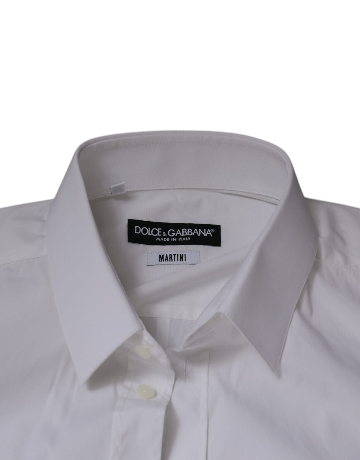 Chemise de ville MARTINI en coton blanc, coupe ajustée pour homme, Dolce &amp; Gabbana