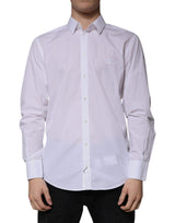 Chemise de ville MARTINI pour homme, blanche en coton, coupe ajustée, Dolce &amp; Gabbana