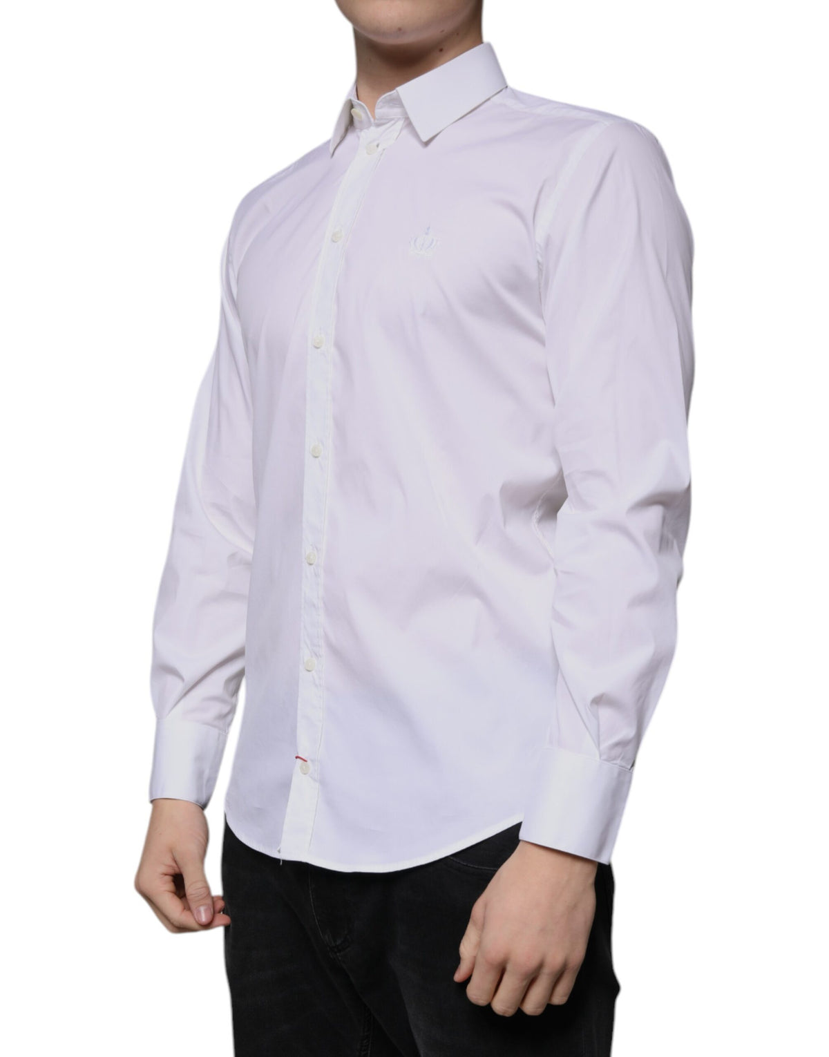 Chemise MARTINI formelle en coton blanc mélangé de Dolce &amp; Gabbana