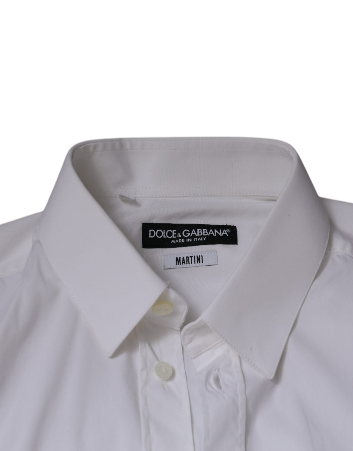 Chemise MARTINI formelle en coton blanc mélangé de Dolce &amp; Gabbana