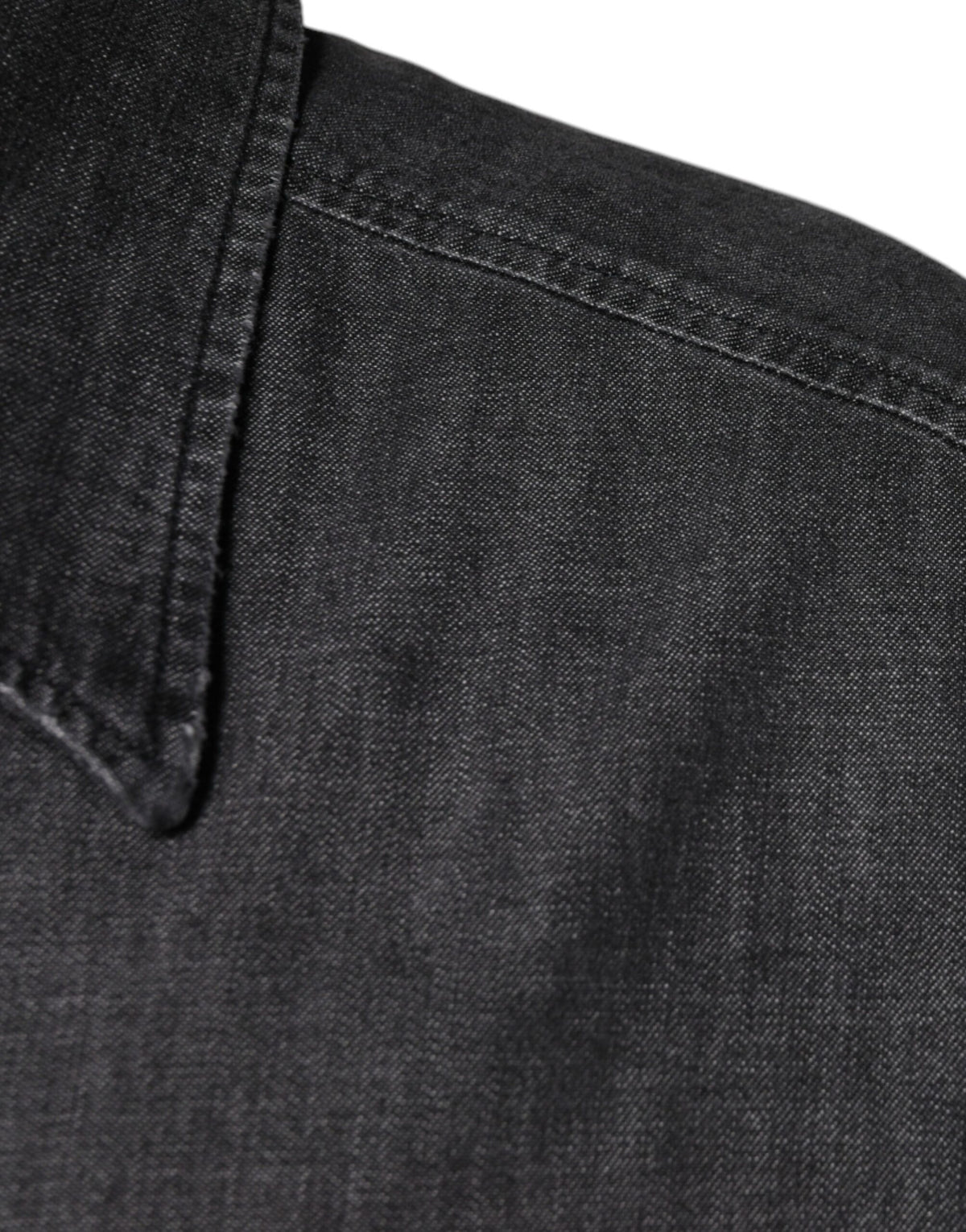 Chemise en jean à boutons et logo noir en coton de Dolce &amp; Gabbana